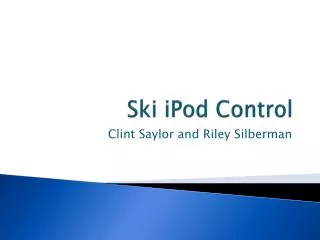 Ski iPod Control