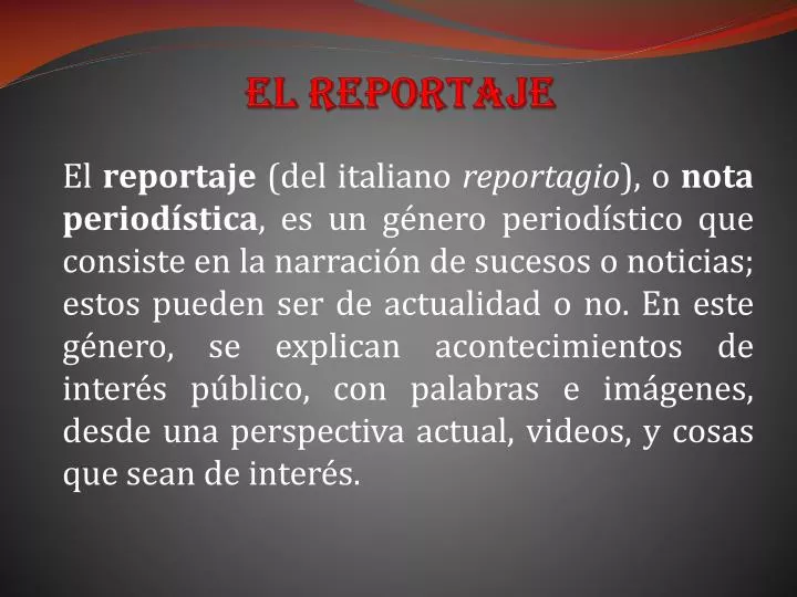 el reportaje