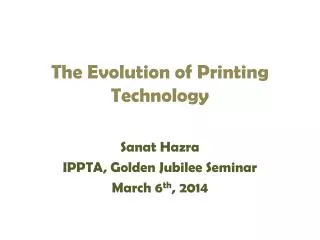 The Evolution of Printing Technology