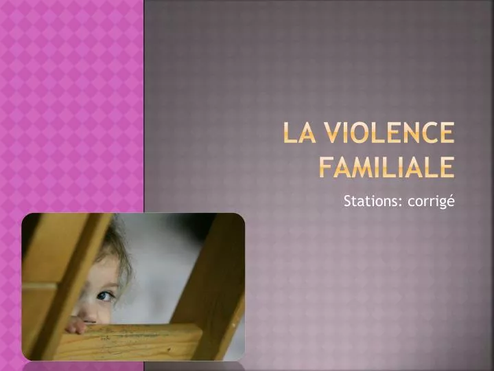la violence familiale