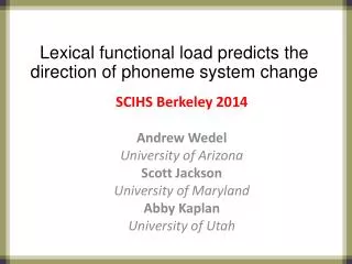 Lexical functional load predicts the direction of phoneme system change