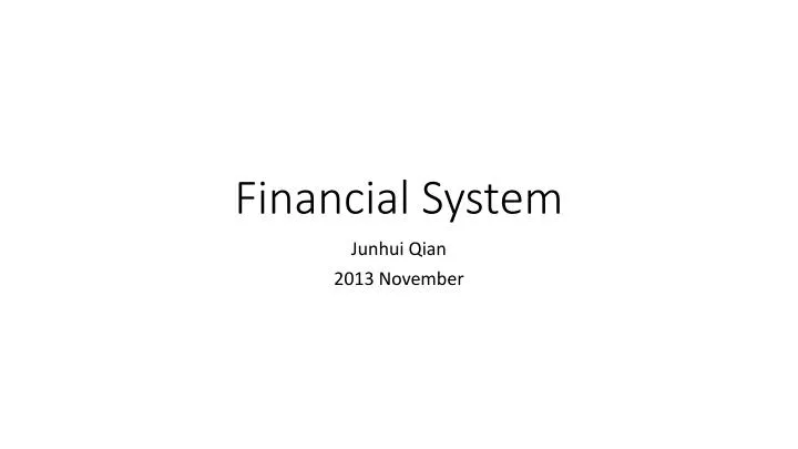 financial system