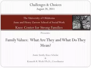 Challenges &amp; Choices August 28, 2011