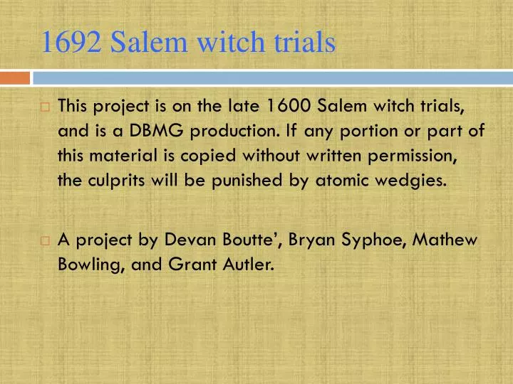 1692 salem witch trials