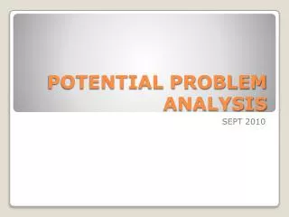 potential problem analysis
