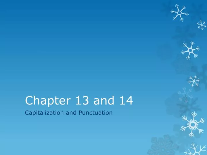 chapter 13 and 14