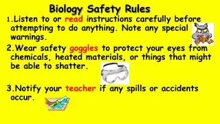 Biology Safety Rules