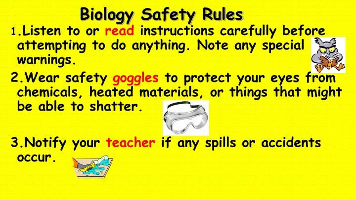 biology safety rules