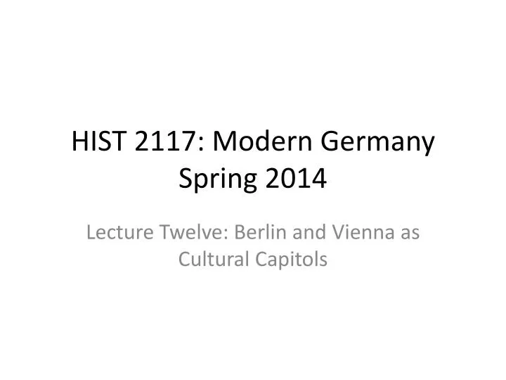 hist 2117 modern germany spring 2014