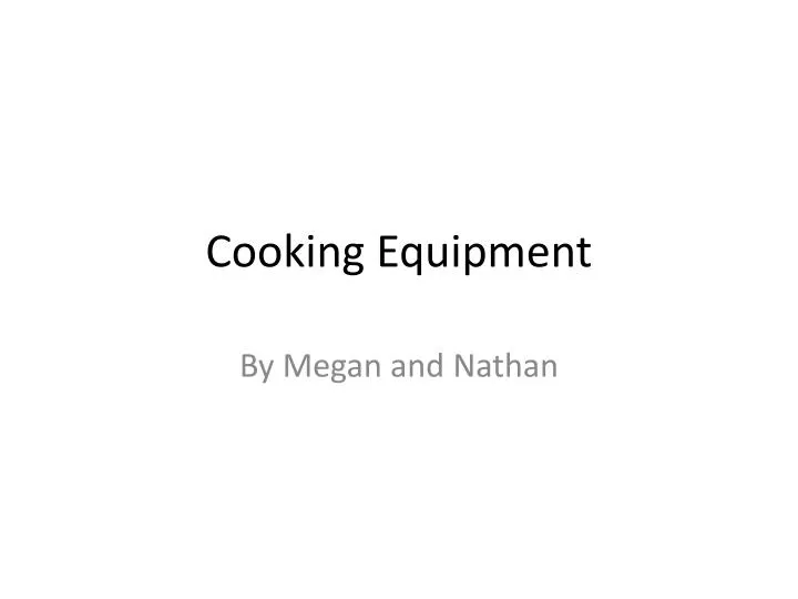 cooking equipment