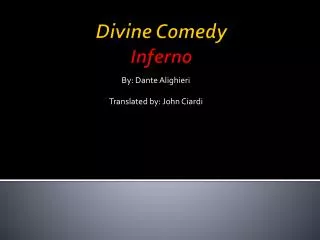 Divine Comedy Inferno