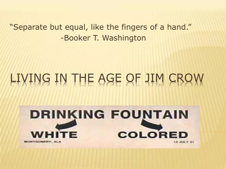 separate but equal like the fingers of a hand booker t washington