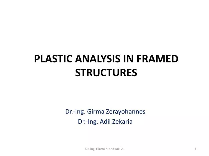 plastic analysis in framed structures