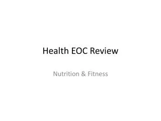 Health EOC Review