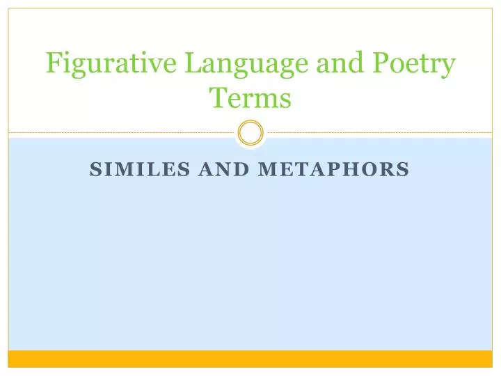 figurative language and poetry terms