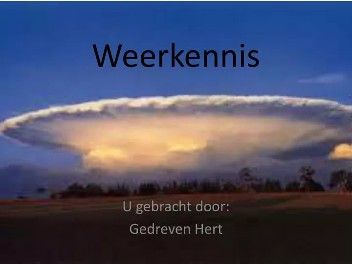 weerkennis