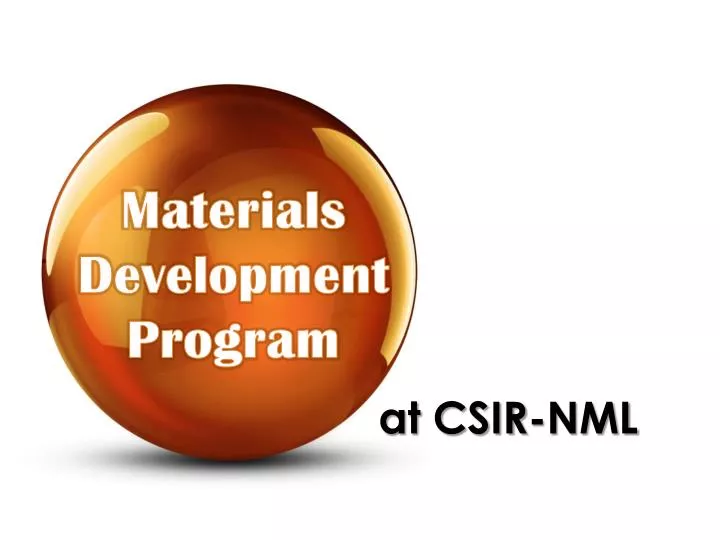 materials development program