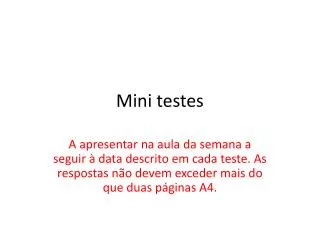 mini testes