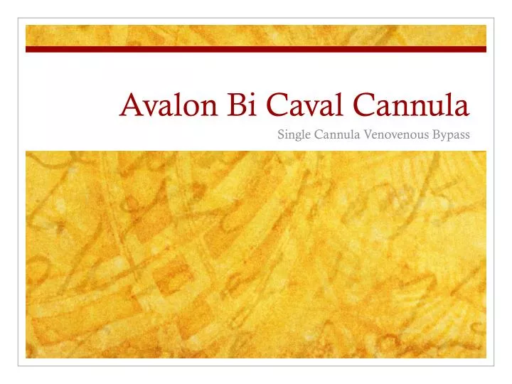 avalon bi caval cannula