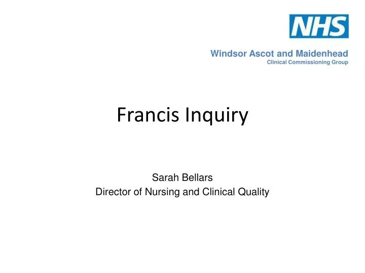 francis inquiry