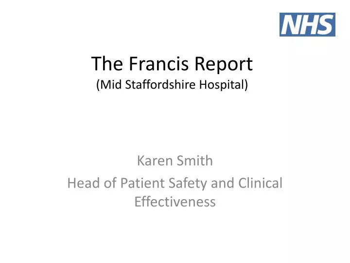 the francis report mid staffordshire hospital