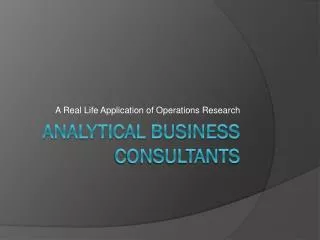 Analytical Business Consultants