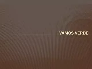 vamos verde