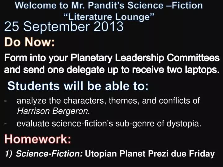 welcome to mr pandit s science fiction literature lounge