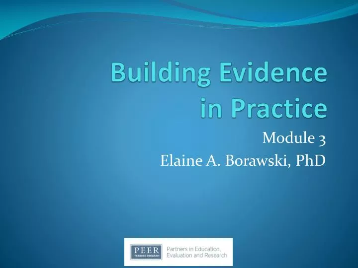 building evidence in practice