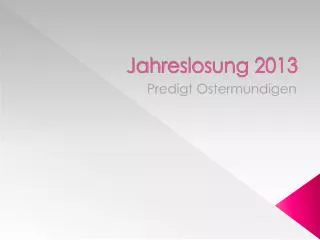 jahreslosung 2013