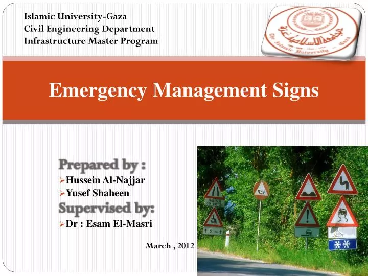 emergency management signs