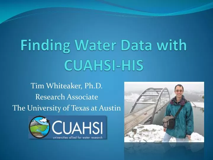 finding water data with cuahsi his