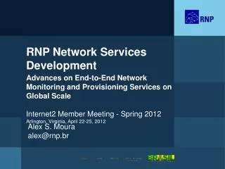 RNP Network Services Development