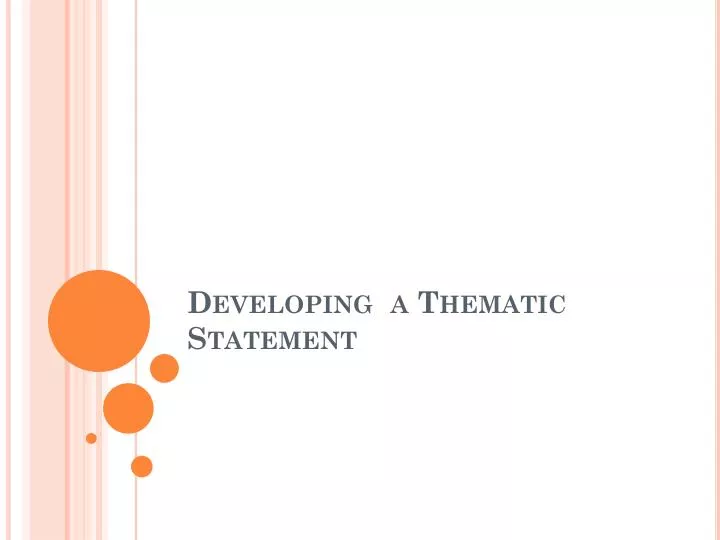 developing a thematic statement