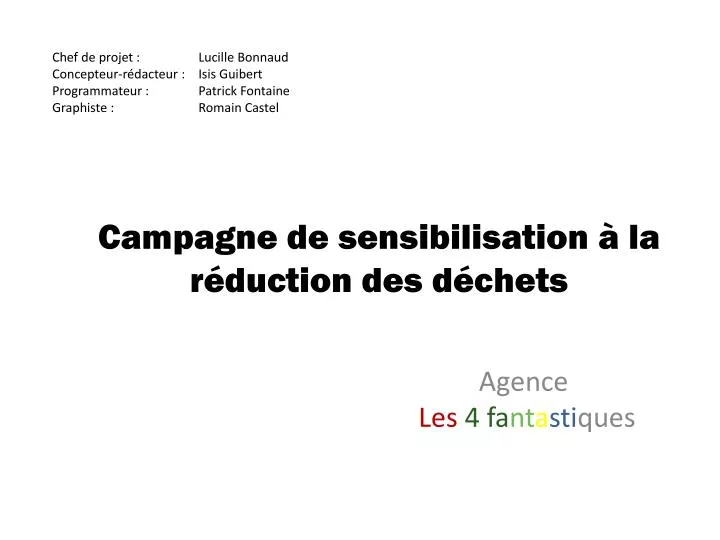 campagne de sensibilisation la r duction des d chets