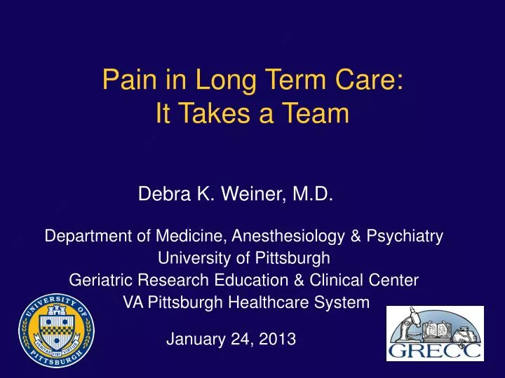 pain in long term care it takes a team