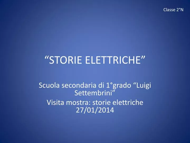 storie elettriche