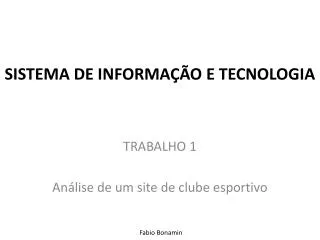 sistema de informa o e tecnologia