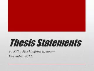 Thesis Statements