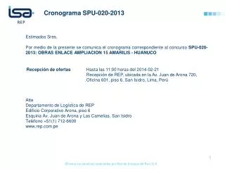 cronograma spu 020 2013