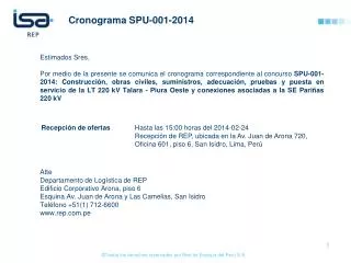 cronograma spu 001 2014
