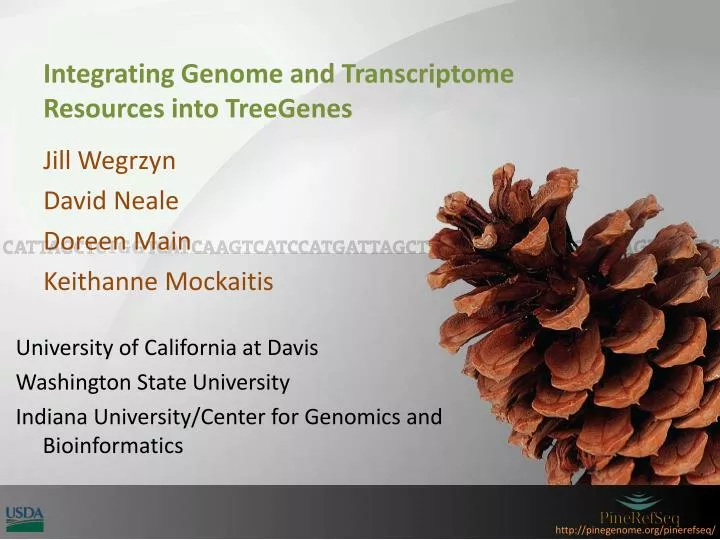 integrating genome and transcriptome resources into treegenes