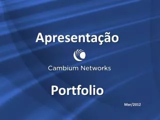 apresenta o portfolio