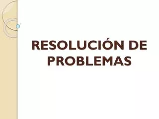 resoluci n de problemas