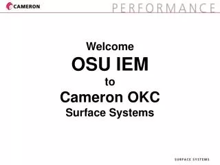 Welcome OSU IEM to Cameron OKC Surface Systems