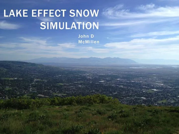 lake effect snow simulation