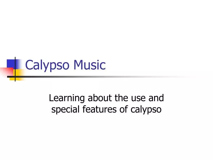 calypso music
