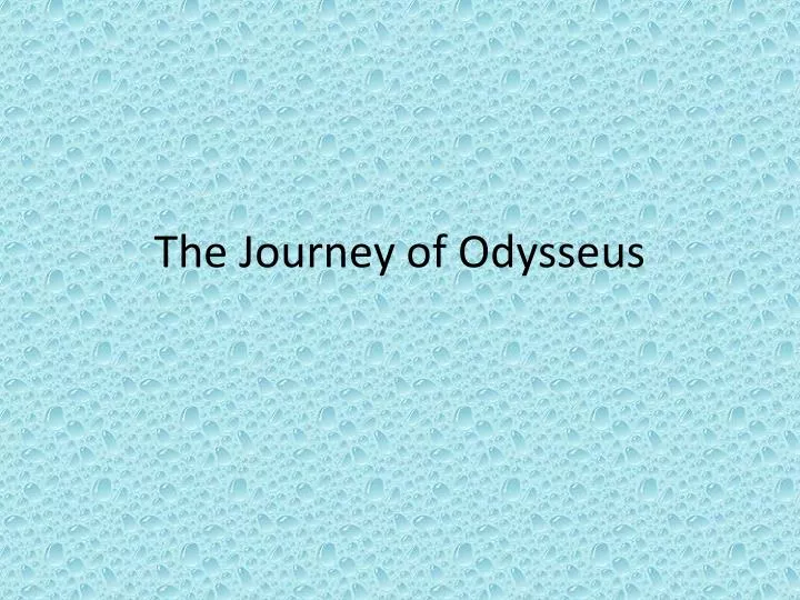 the journey of odysseus