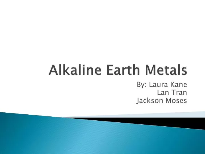 alkaline earth metals