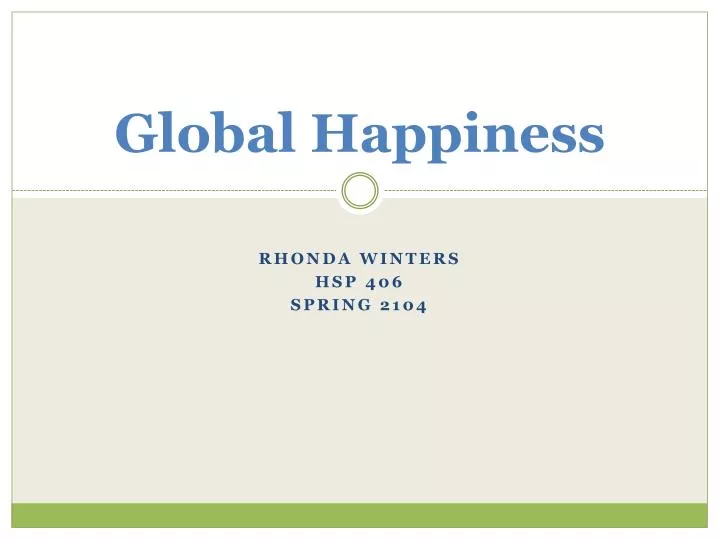 global happiness